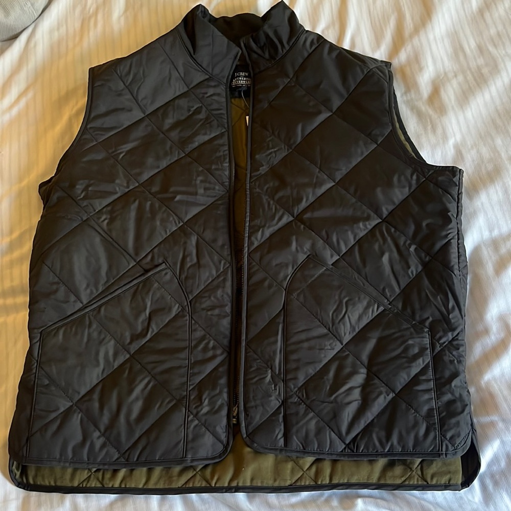 J crew zip up vest